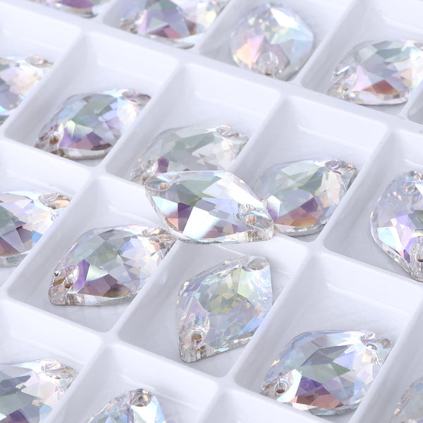 Crystal Transmission Lemon Shape High Quality Glass Sew-on Rhinestones WholesaleRhinestone