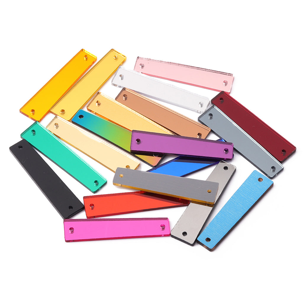 Strip Shape Multi Colors Acrylic Sew-on Mirror For Dance Costume WholesaleRhinestone