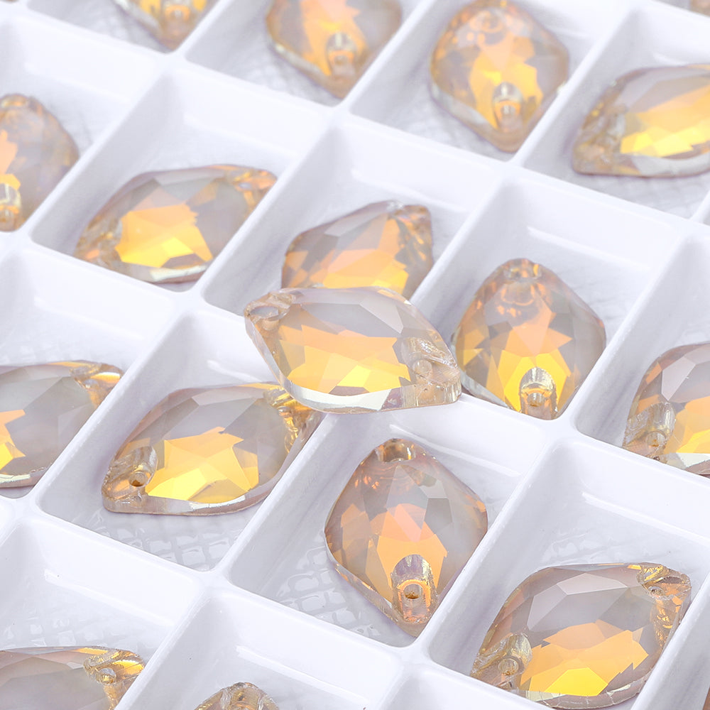 Silk AM Lemon Shape High Quality Glass Sew-on Rhinestones WholesaleRhinestone
