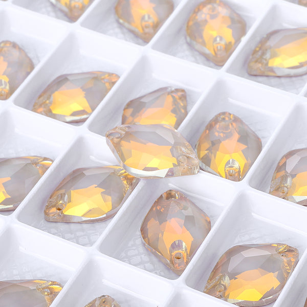 Silk AM Lemon Shape High Quality Glass Sew-on Rhinestones WholesaleRhinestone