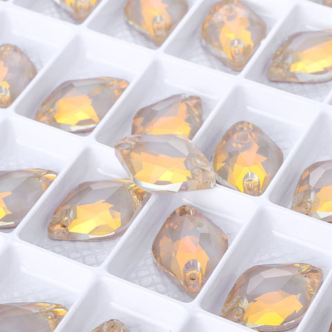 Silk AM Lemon Shape High Quality Glass Sew-on Rhinestones