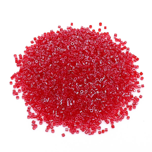 Transparent Luster Light Red Color Hight Quality Glass Cylinder Seed Beads 1.6 MM Size BS1017 WholesaleRhinestone