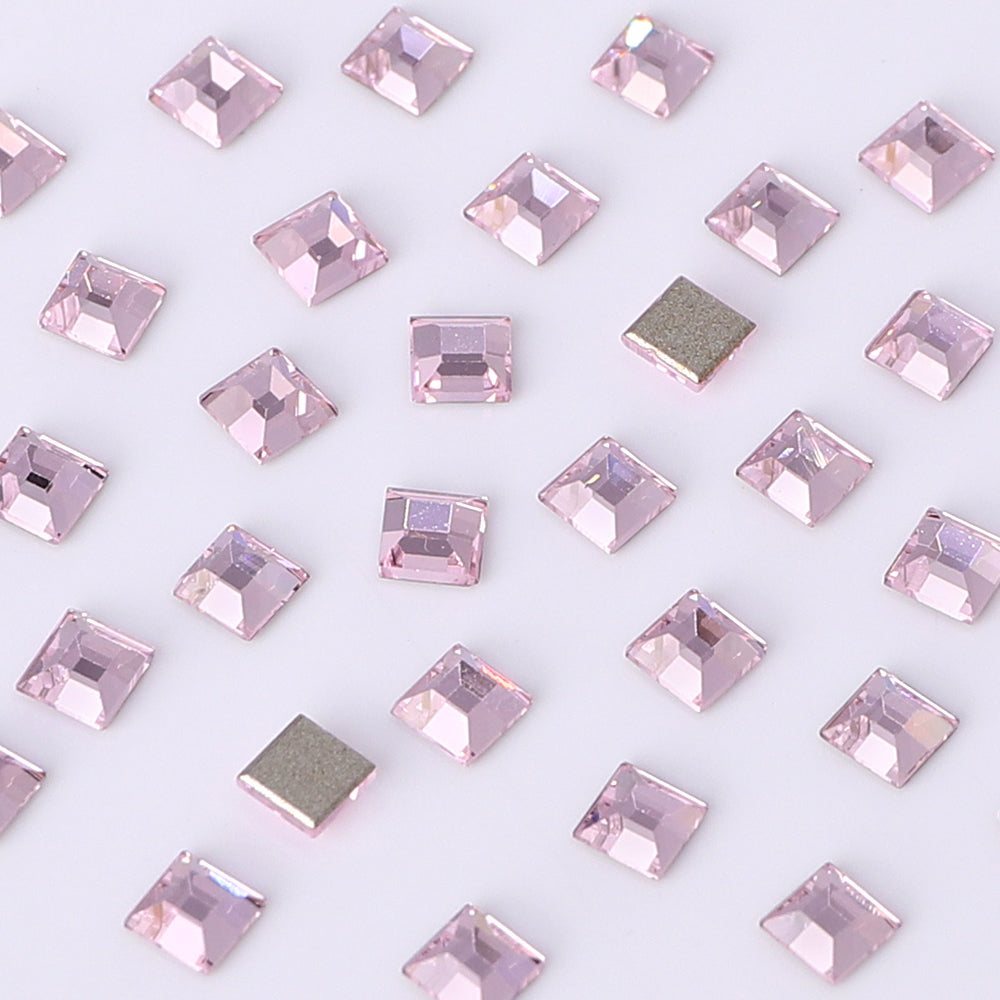 Square Shape Multi Colors Small Size Glass Beveled Flat Back Fancy Rhinestones For Nail Art WholesaleRhinestone