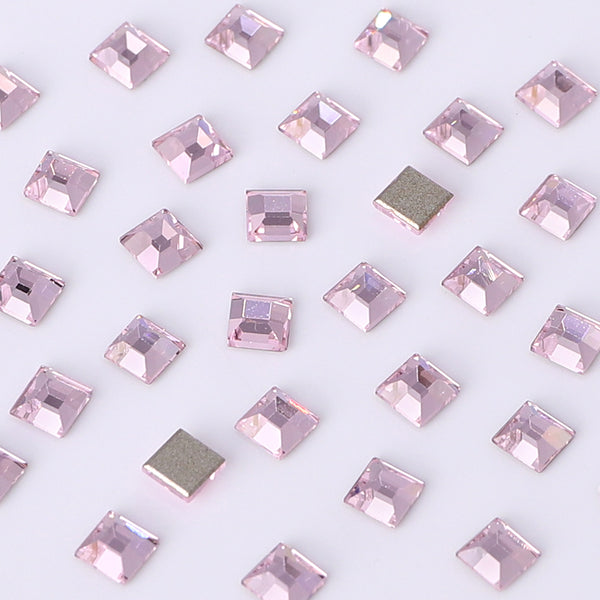Square Shape Multi Colors Small Size Glass Beveled Flat Back Fancy Rhinestones For Nail Art WholesaleRhinestone