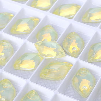 Jonquil AM Lemon Shape High Quality Glass Sew-on Rhinestones WholesaleRhinestone
