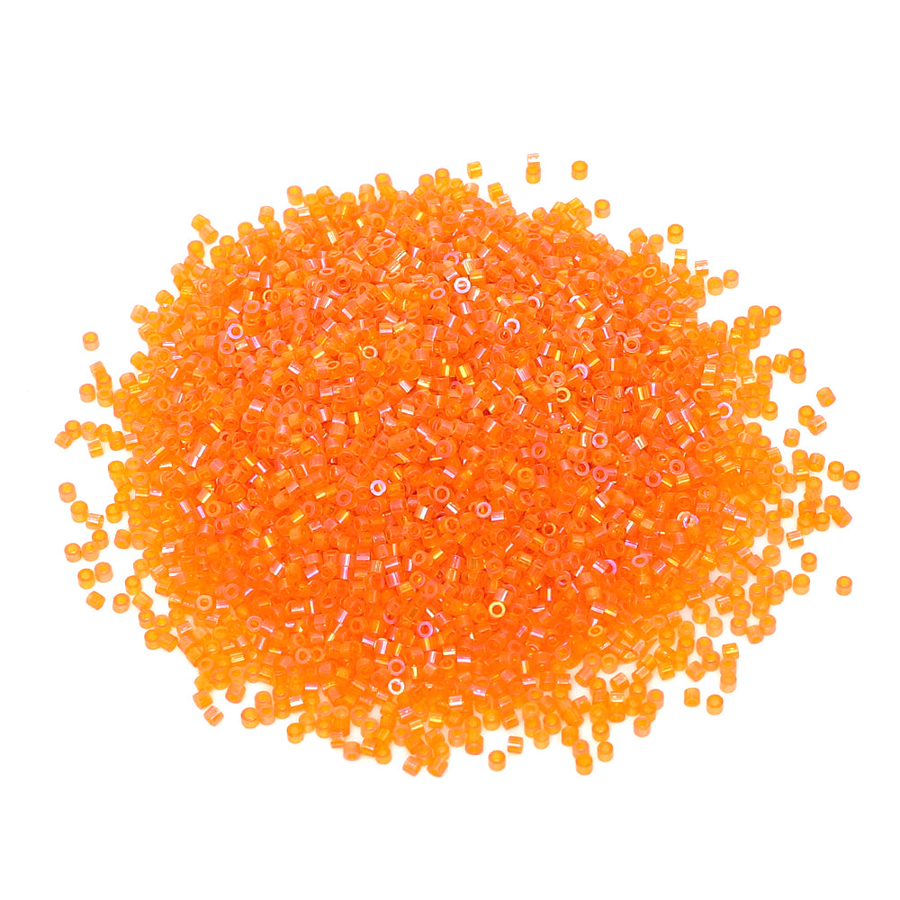 Transparent Rainbow Light Orange Yellow Color Hight Quality Glass Cylinder Seed Beads 1.6 MM Size BS1020 WholesaleRhinestone