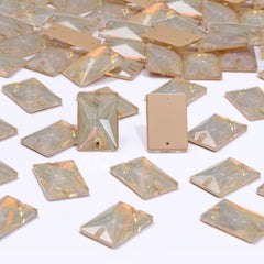 Silk AM Rectangle Shape High Quality Glass Sew-on Rhinestones