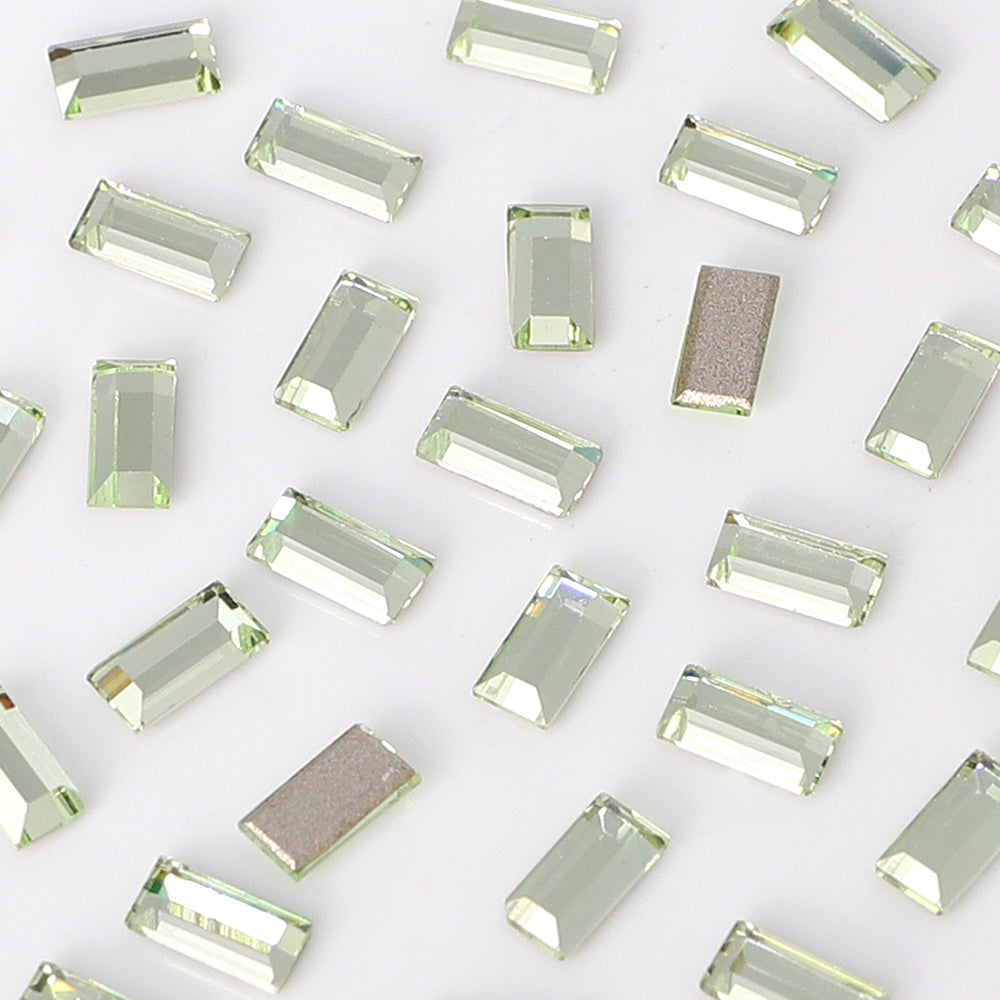 Rectangle Shape Multi Colors Small Size Glass Beveled Flat Back Fancy Rhinestones For Nail Art WholesaleRhinestone