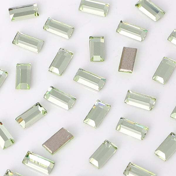 Rectangle Shape Multi Colors Small Size Glass Beveled Flat Back Fancy Rhinestones For Nail Art WholesaleRhinestone