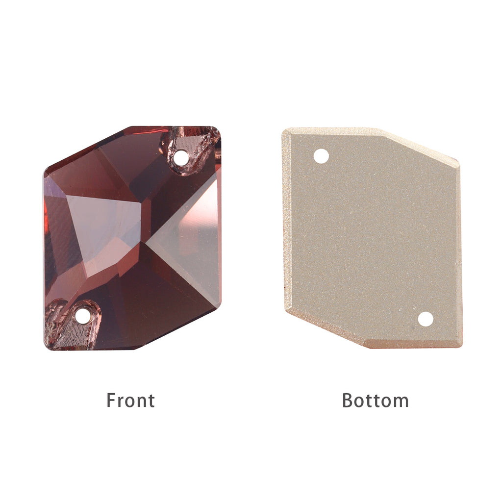 Burgundy Cosmic Shape High Quality Glass Sew-on Rhinestones WholesaleRhinestone