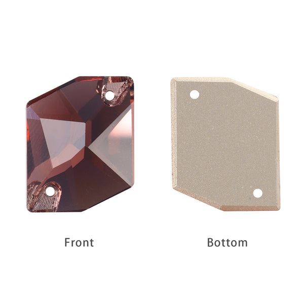 Burgundy Cosmic Shape High Quality Glass Sew-on Rhinestones WholesaleRhinestone