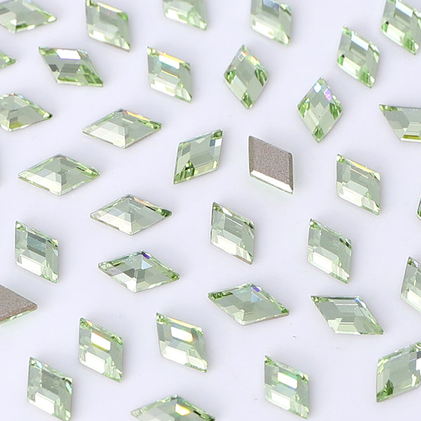 Rhombus Shape Multi Colors Small Size Glass Beveled Flat Back Fancy Rhinestones For Nail Art WholesaleRhinestone