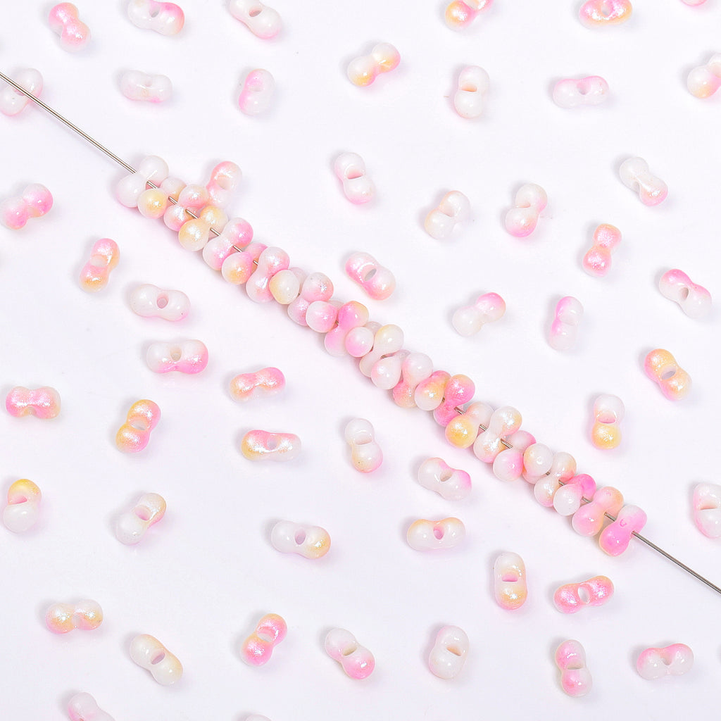 RNB013 Rainbow Effect Peanut Beads Shape Glass Seed Beads WholesaleRhinestone