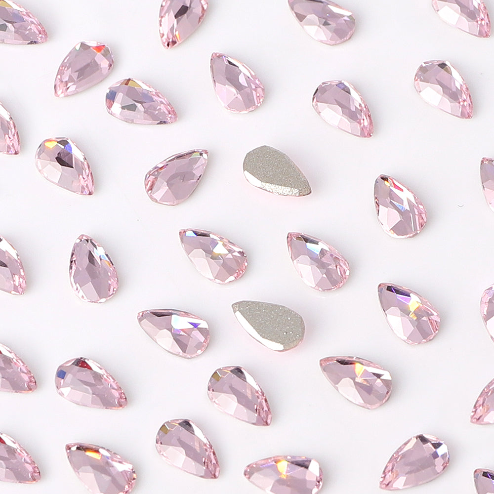 Raindrop Shape Multi Colors Small Size Glass Beveled Flat Back Fancy Rhinestones For Nail Art WholesaleRhinestone