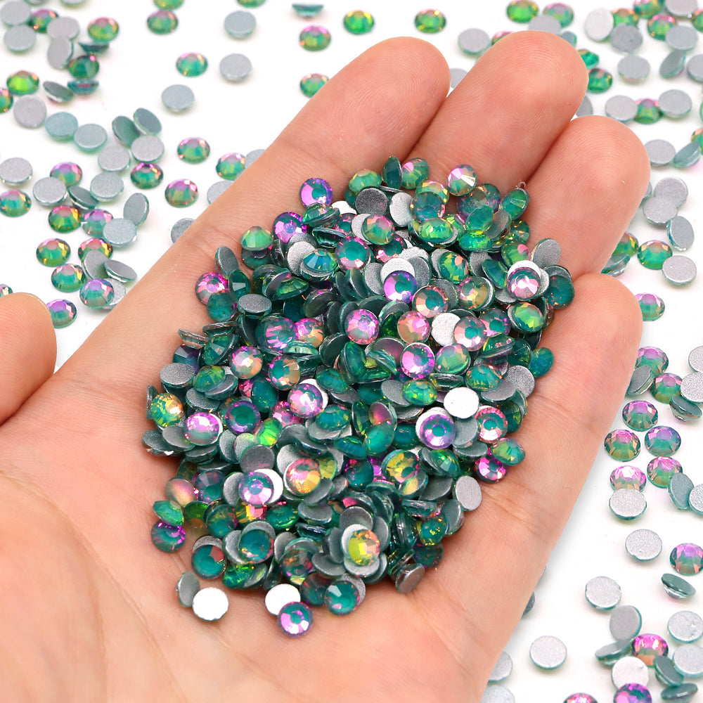 Crystal Emerald Glass FlatBack Rhinestones Silver Back WholesaleRhinestone