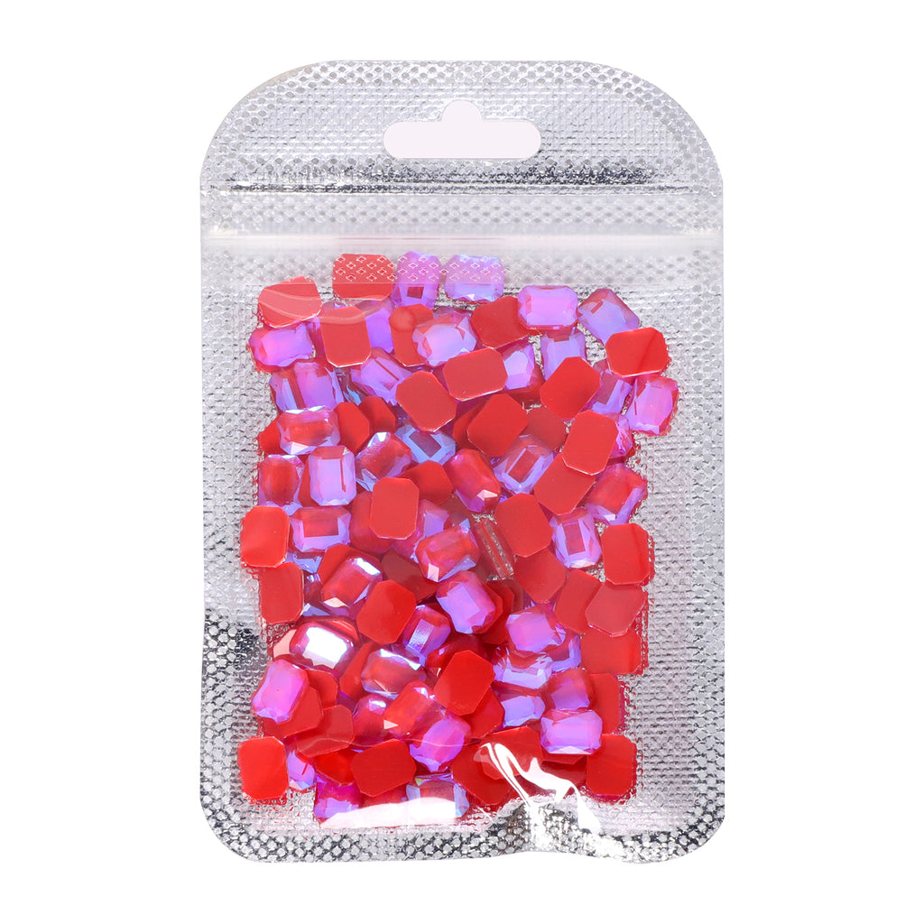 Octagon Shape Mocha Red Flat Back Fancy Rhinestones WholesaleRhinestone