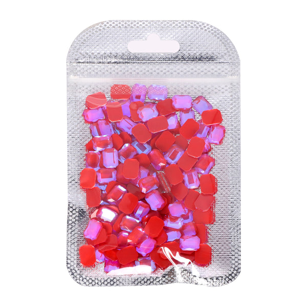 Octagon Shape Mocha Red Flat Back Fancy Rhinestones WholesaleRhinestone