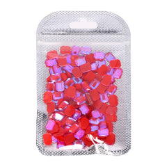 Octagon Shape Mocha Red Flat Back Fancy Rhinestones