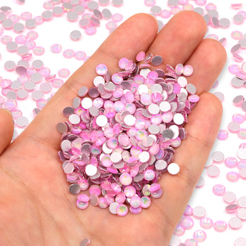 Crystal Pink Fairy Glass FlatBack Rhinestones Silver Back WholesaleRhinestone