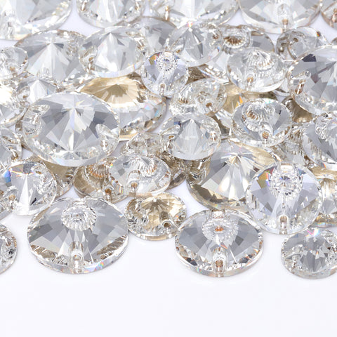 Mixed Sizes Crystal Rivoli Shape High Quality Glass Sew-on Rhinestones Secondary image