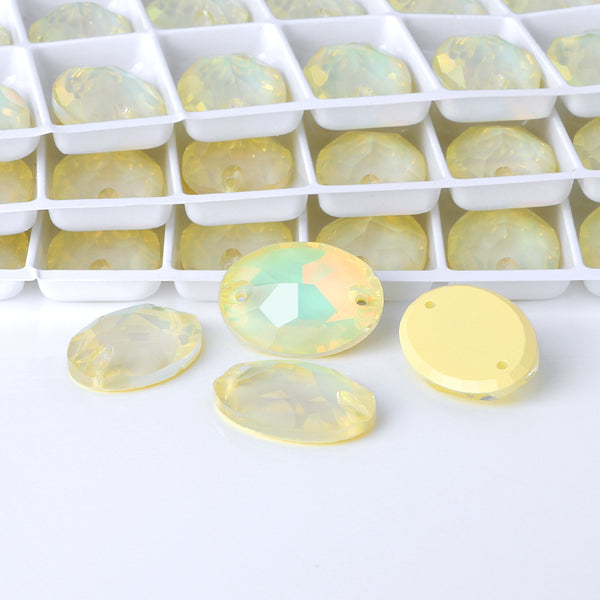 Jonquil AM Oval Shape High Quality Glass Sew-on Rhinestones WholesaleRhinestone