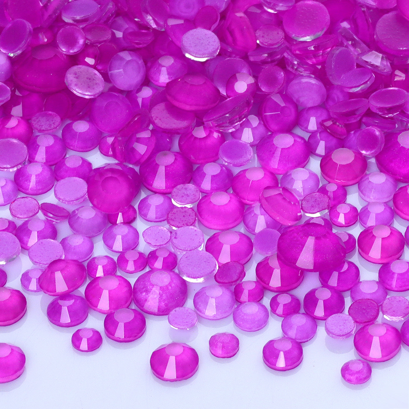 Mixed Sizes Mocha Neon Dk Purple Glass Flat Back Rhinestones For Nail Art WholesaleRhinestone Main image