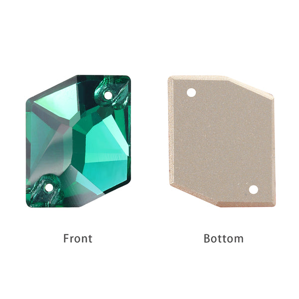 Emerald Cosmic Shape High Quality Glass Sew-on Rhinestones WholesaleRhinestone