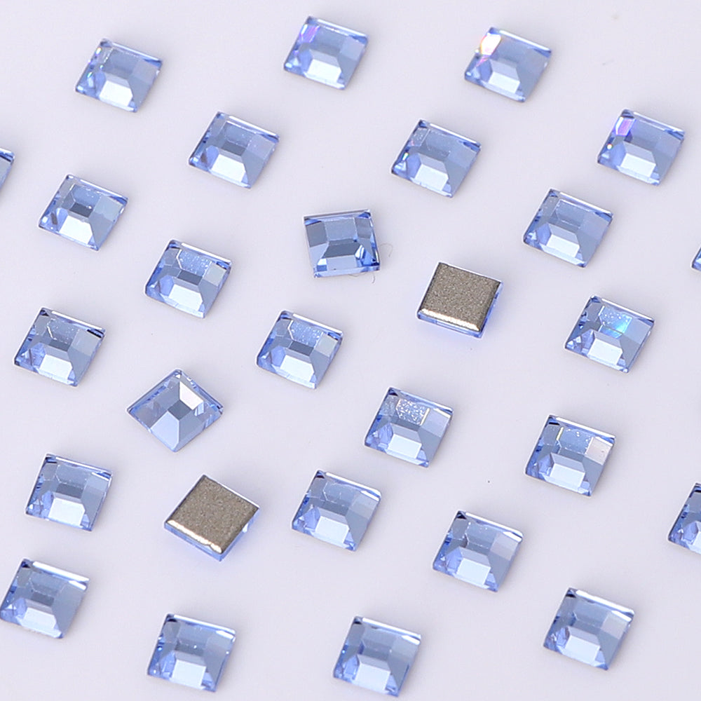 Square Shape Multi Colors Small Size Glass Beveled Flat Back Fancy Rhinestones For Nail Art WholesaleRhinestone