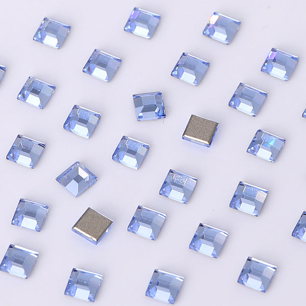 Square Shape Multi Colors Small Size Glass Beveled Flat Back Fancy Rhinestones For Nail Art WholesaleRhinestone