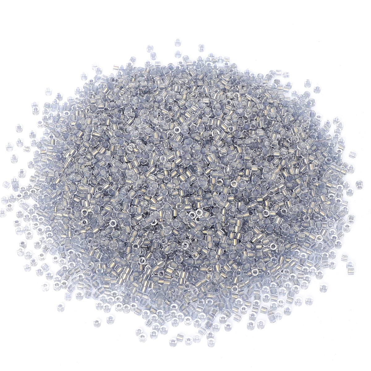 Transparent Color Lined Gray Hight Quality Glass Cylinder Seed Beads 1.6 MM Size DJS5007 WholesaleRhinestone