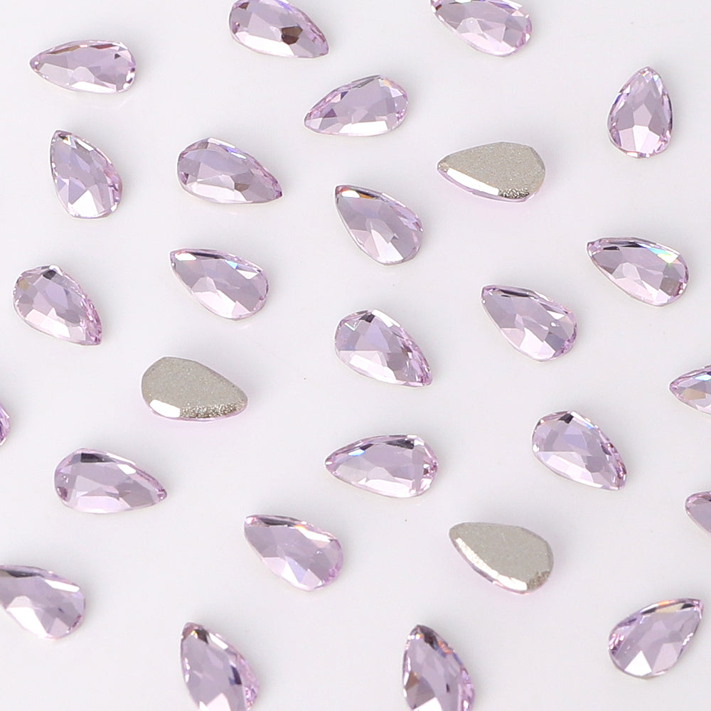 Raindrop Shape Multi Colors Small Size Glass Beveled Flat Back Fancy Rhinestones For Nail Art WholesaleRhinestone