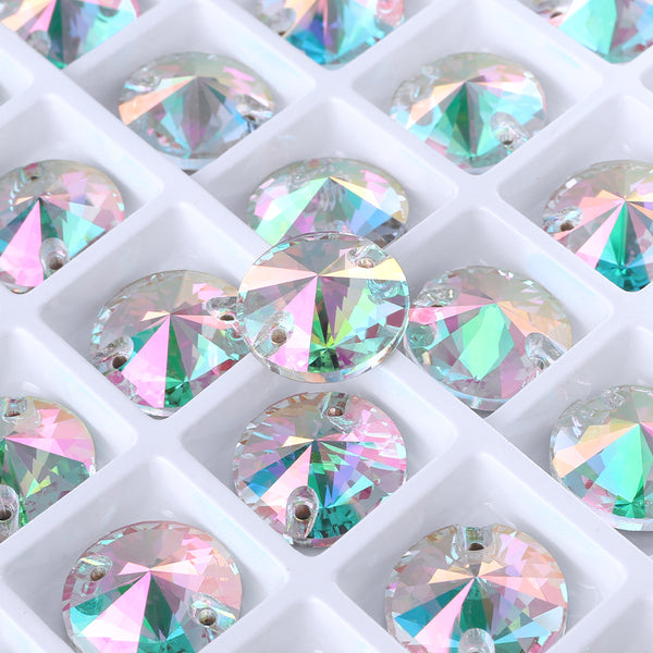 Crystal Phantom Rivoli  Shape High Quality Glass Sew-on Rhinestones WholesaleRhinestone
