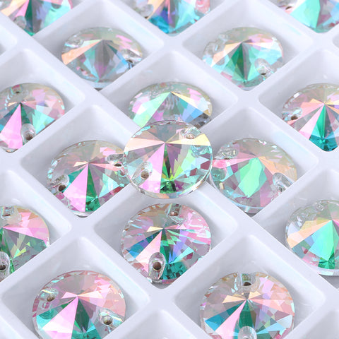 Crystal Phantom Rivoli  Shape High Quality Glass Sew-on Rhinestones