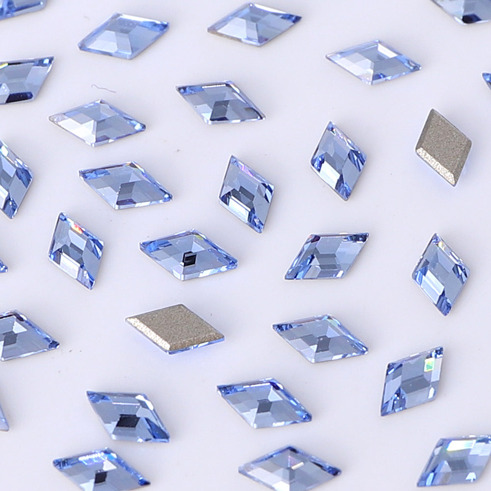 Rhombus Shape Multi Colors Small Size Glass Beveled Flat Back Fancy Rhinestones For Nail Art WholesaleRhinestone
