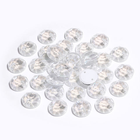 Electric Neon White XIRIUS Round Shape High Quality Glass Sew-on Rhinestones Secondary image