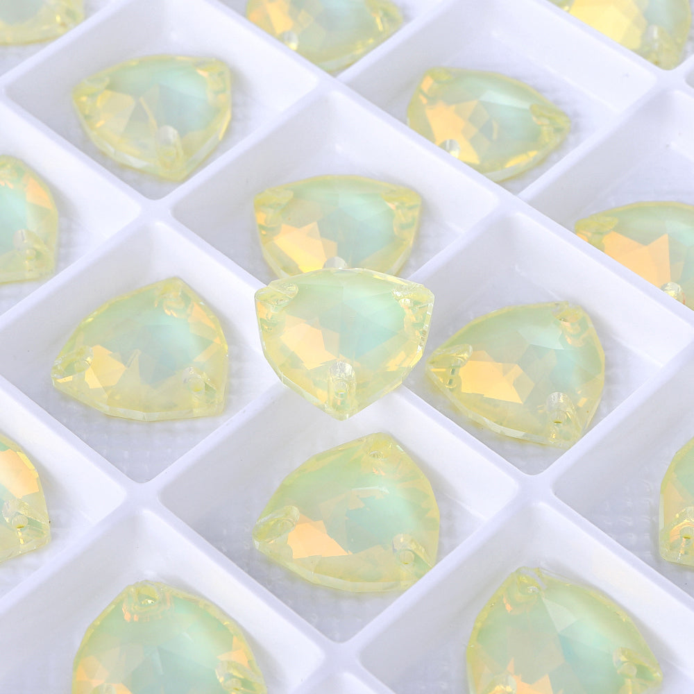Jonquil AM Trilliant Shape High Quality Glass Sew-on Rhinestones WholesaleRhinestone