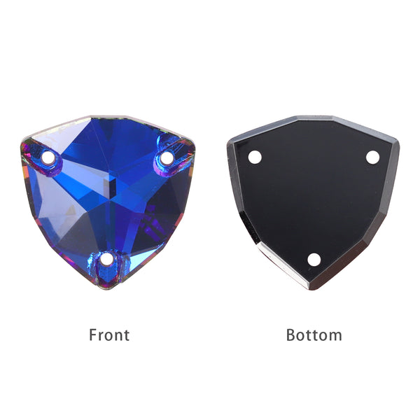 Bermuda Blue Trilliant Shape High Quality Glass Sew-on Rhinestones WholesaleRhinestone