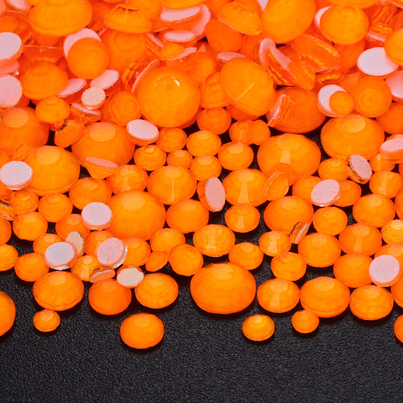 Mixed Sizes Orange FlatBack Neon Rhinestones For Nail Art WholesaleRhinestone