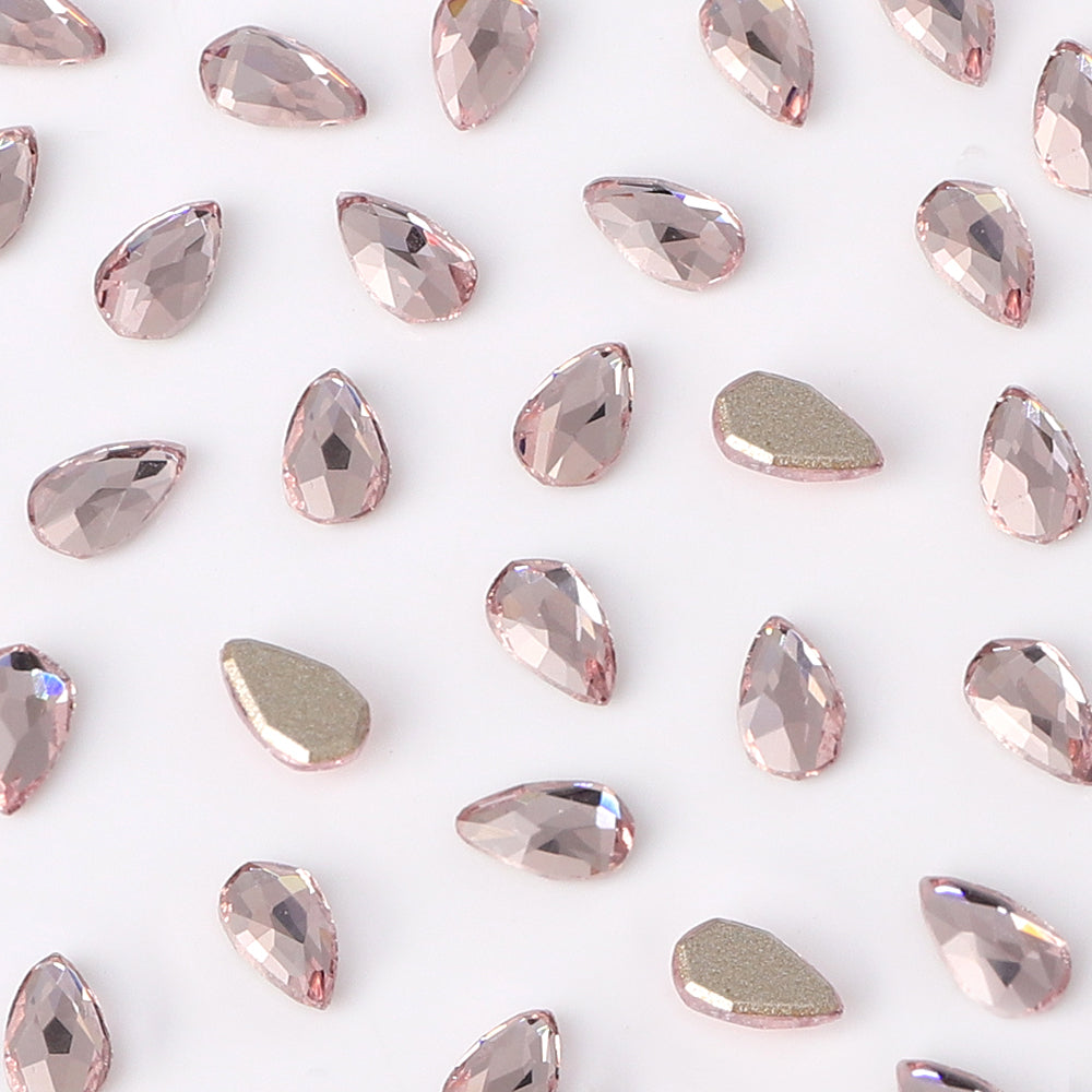 Raindrop Shape Multi Colors Small Size Glass Beveled Flat Back Fancy Rhinestones For Nail Art WholesaleRhinestone