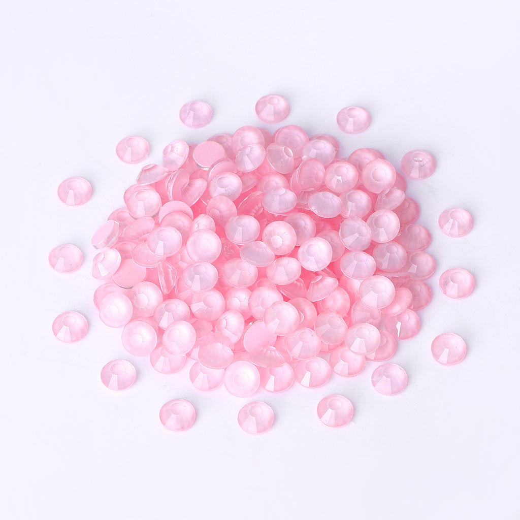 Neon Pink Snowy White Glass FlatBack Neon Rhinestones WholesaleRhinestone