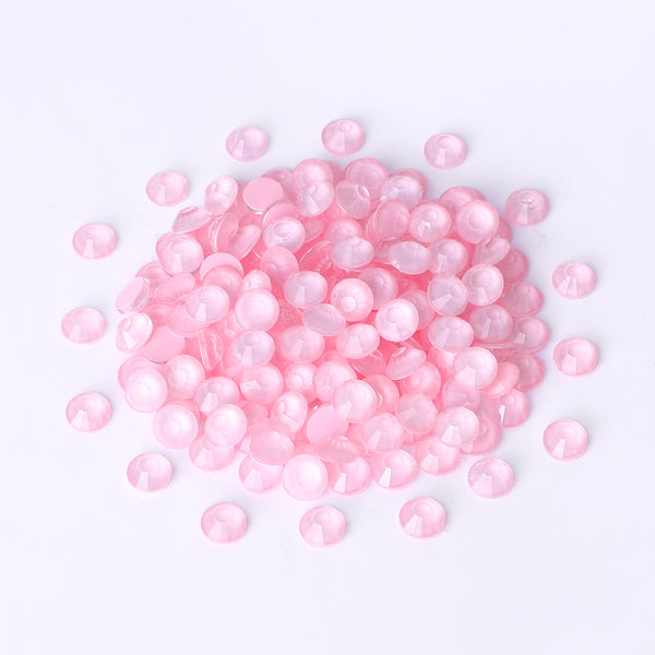 Neon Pink Snowy White Glass FlatBack Neon Rhinestones WholesaleRhinestone