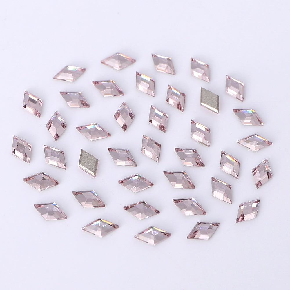 Rhombus Shape Multi Colors Small Size Glass Beveled Flat Back Fancy Rhinestones For Nail Art WholesaleRhinestone