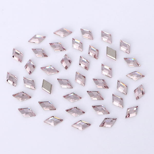 Rhombus Shape Multi Colors Small Size Glass Beveled Flat Back Fancy Rhinestones For Nail Art WholesaleRhinestone
