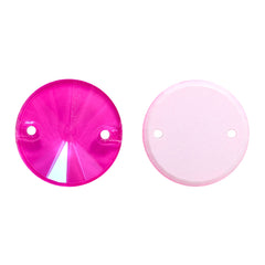 Electric Neon Fuchsia Rivoli Shape High Quality Glass Sew-on Rhinestones