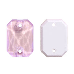 Electric Neon Light Rose Octagon Shape High Quality Glass Sew-on Rhinestones