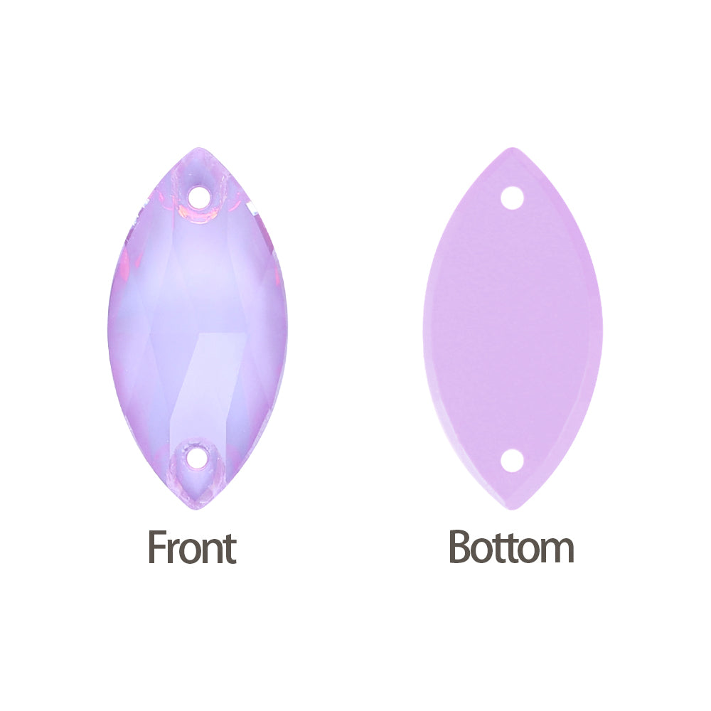 Lavender AM Navette Shape High Quality Glass Sew-on Rhinestones Secondary image