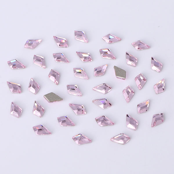Arrow Shape Multi Colors Small Size Glass Beveled Flat Back Fancy Rhinestones For Nail Art WholesaleRhinestone