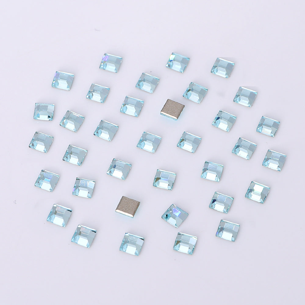 Square Shape Multi Colors Small Size Glass Beveled Flat Back Fancy Rhinestones For Nail Art WholesaleRhinestone