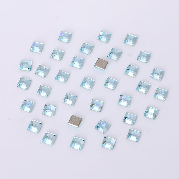 Square Shape Multi Colors Small Size Glass Beveled Flat Back Fancy Rhinestones For Nail Art WholesaleRhinestone