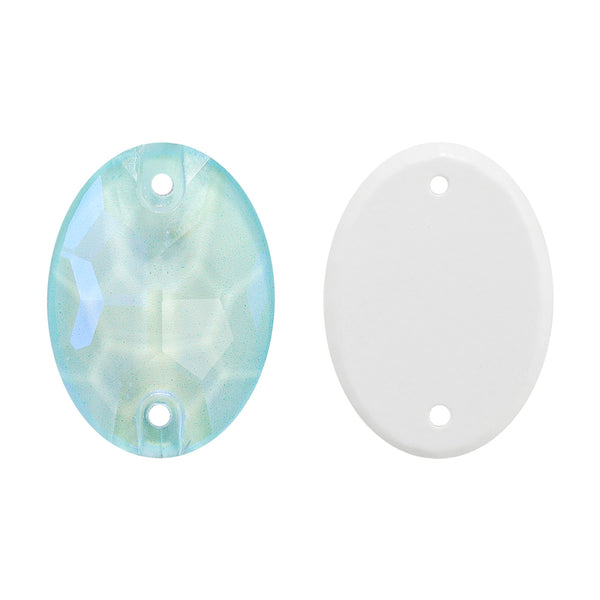 Electric Neon Light Azore Oval Shape High Quality Glass Sew-on Rhinestones WholesaleRhinestone